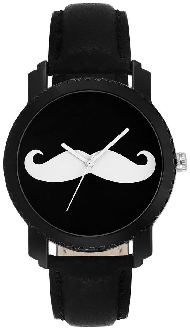 

Jainx Moustache Black Dial Analog Watch For Men Boys - JM273