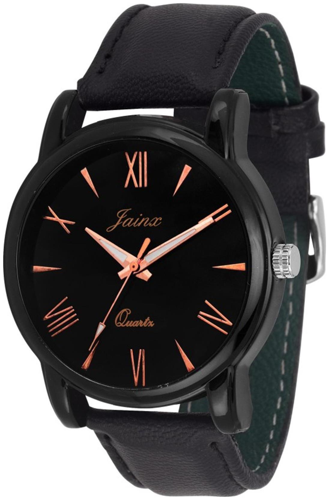 

Jainx Slim Black Dial Analog Watch For Men Boys - JM207