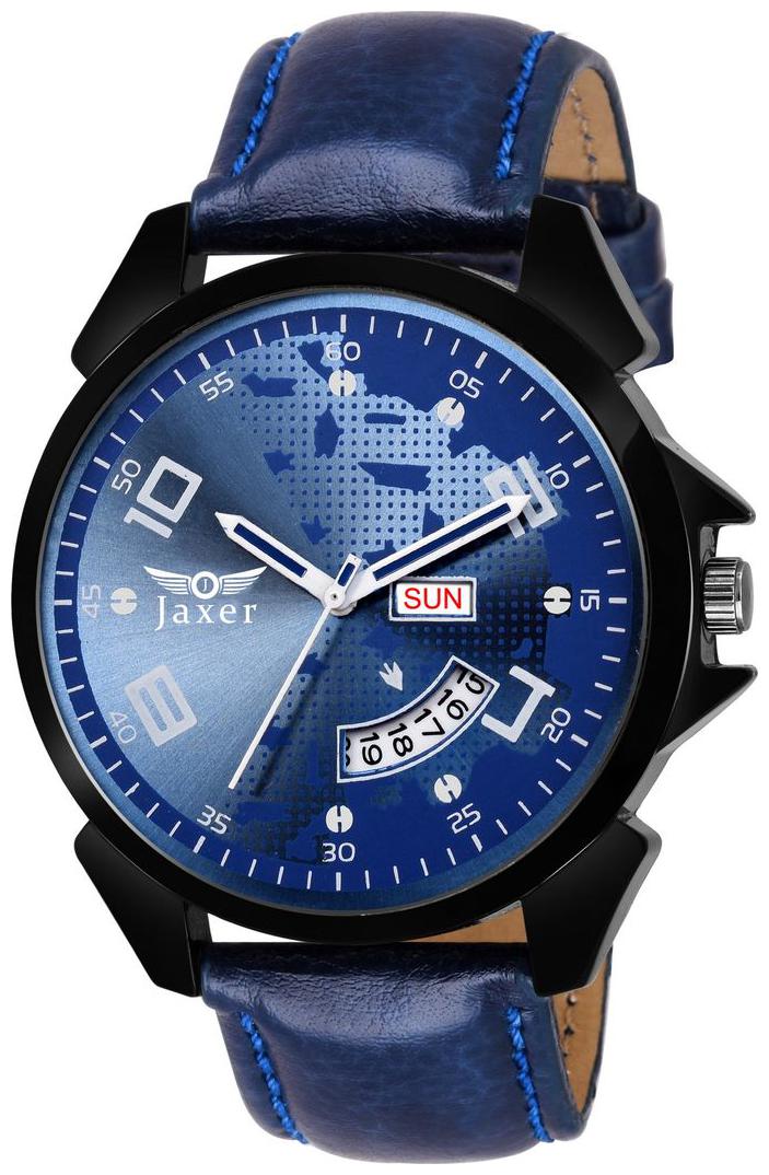 

Jaxer Day And Date Blue Dial Analog Watch For Men Boys - JXRM2109
