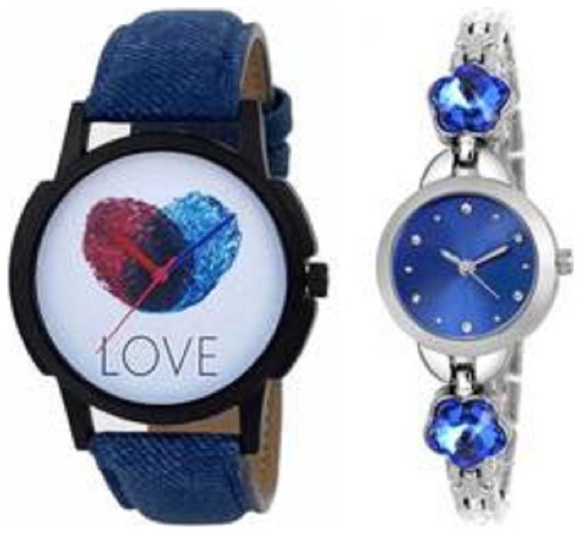 

k u Analog Couple Combo Watch For Men And Women