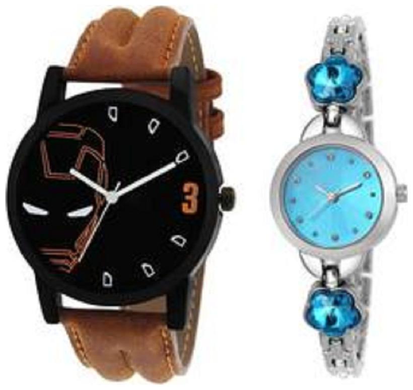 

k u Analog Couple Combo Watch For Men And Women