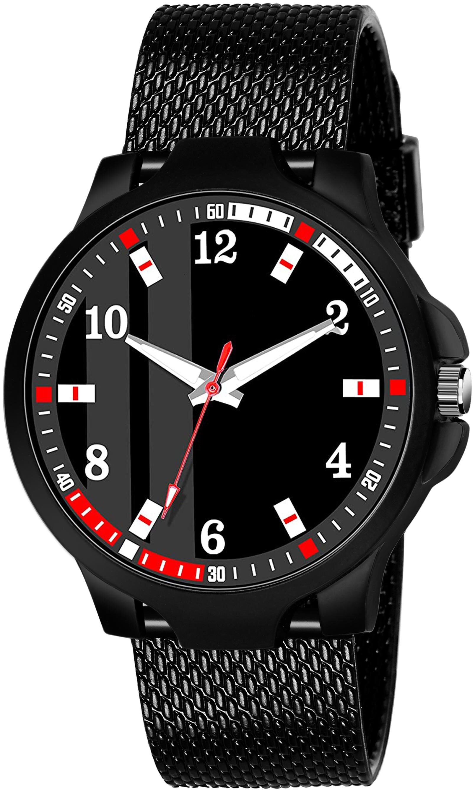 

KAJARU STYLISH K 498 BLACK PU BELT NEW ARRIVAL ROUND DIAL ANALOG QUARTZ WATCH