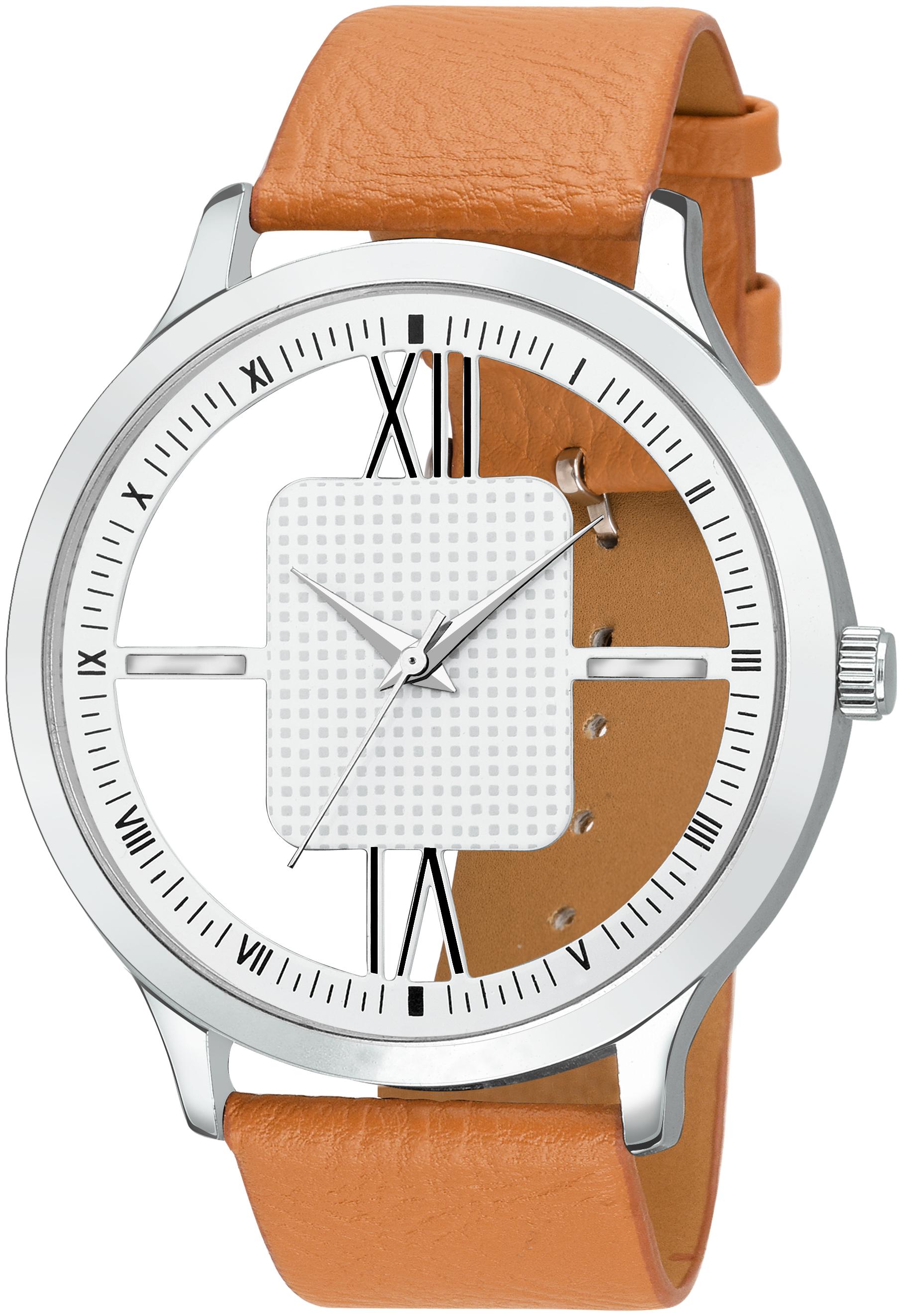 

KIARVI GALLERY Open Transference White Dial Watch Fro Men