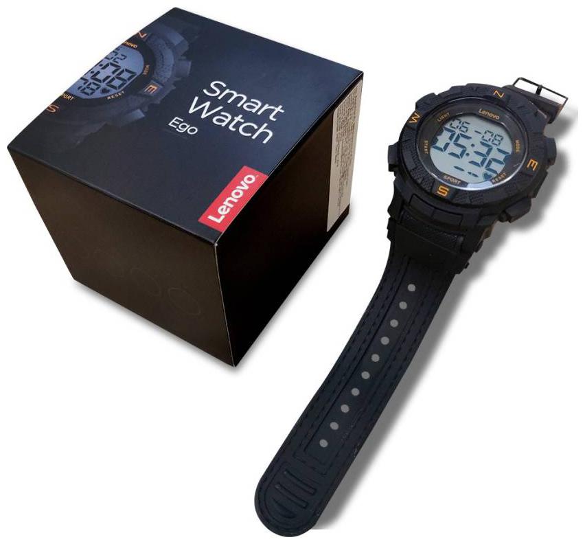 lenovo ego black smart watch