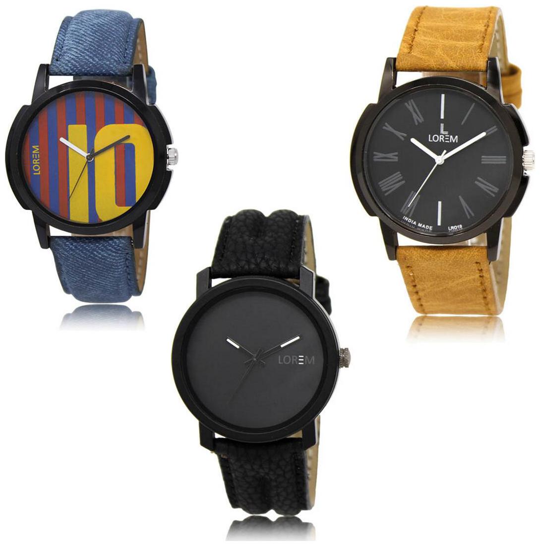 

LOREM LK-10-19-21 Multi Color New Stylish Precious Design Pack of 3
