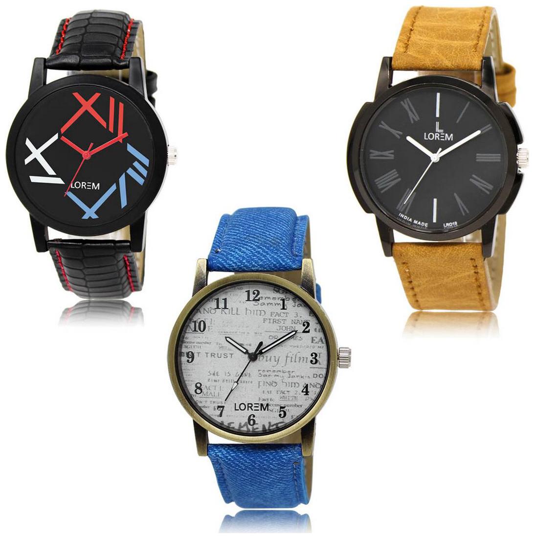 

LOREM LK-12-19-28 Multi Color Exclusive Designer Pack of 3