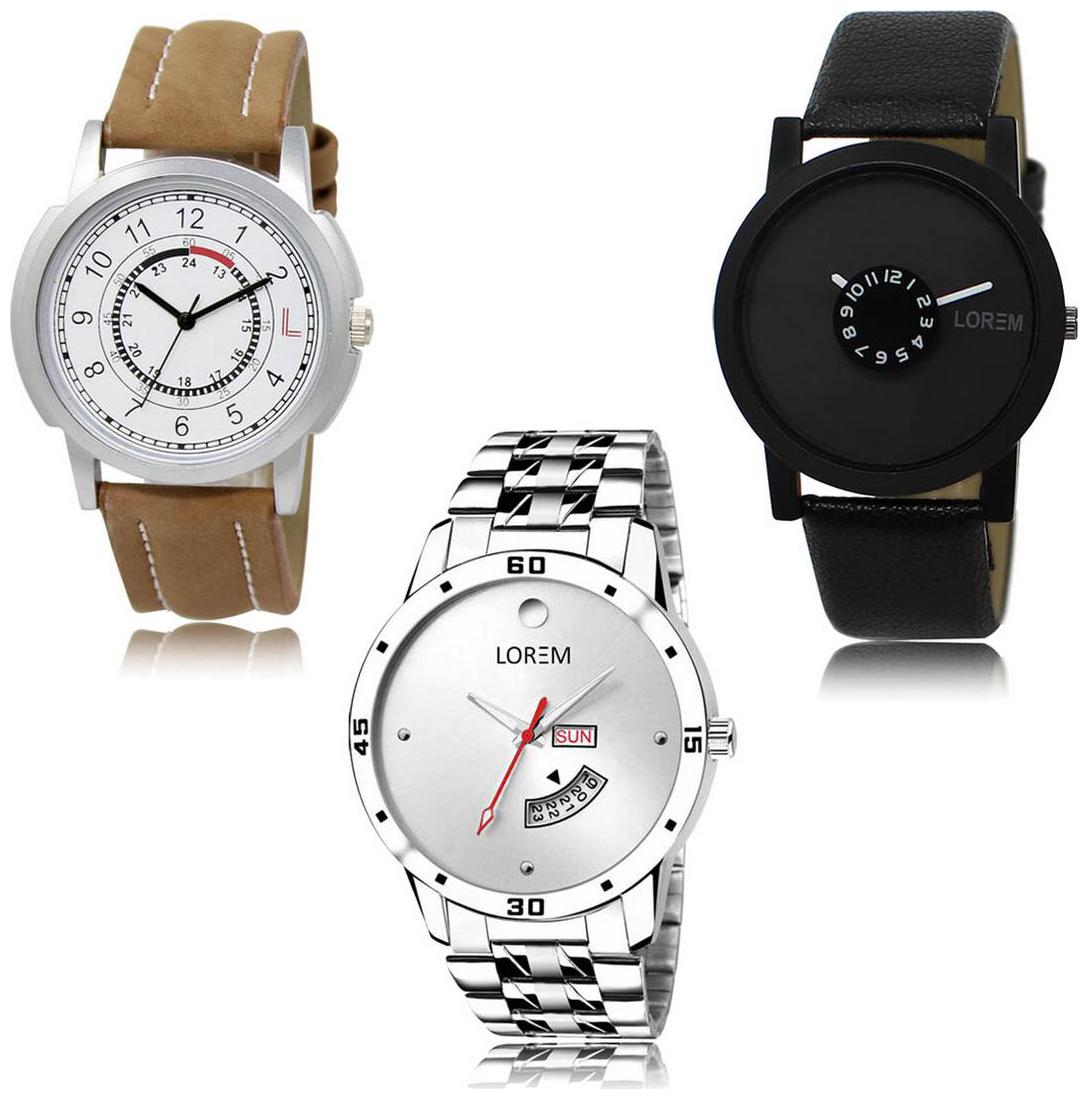 

LOREM LK-17-25-103 Day Date Function Exclusive Designer Pack of 3
