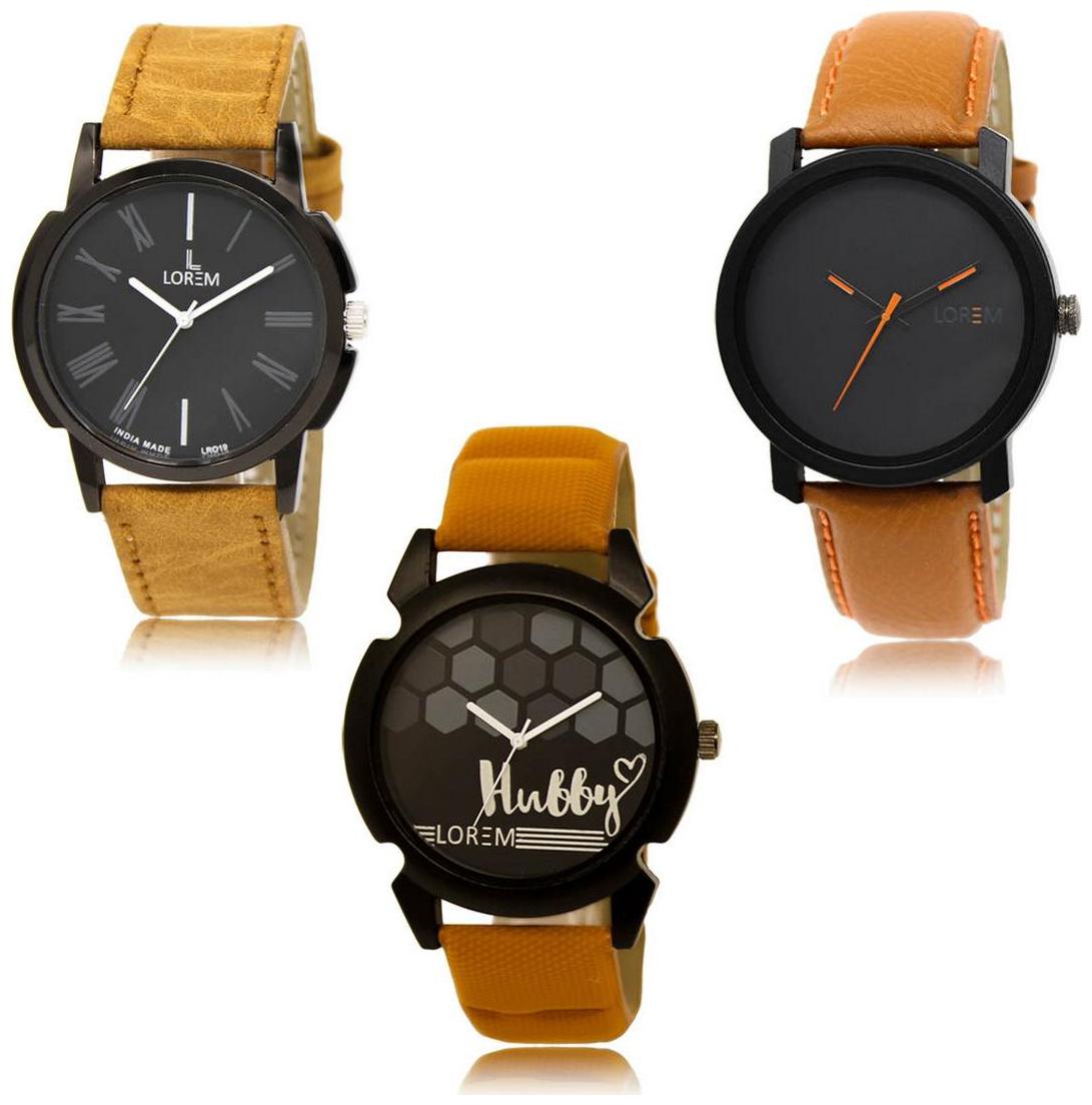 

LOREM LK-19-20-32 Orange Color New Stylish Precious Design Pack of 3