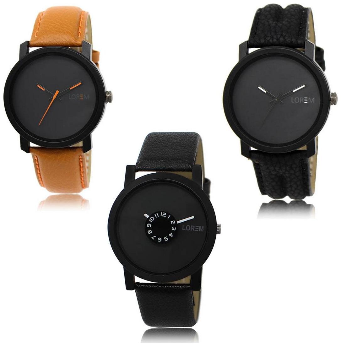 

LOREM LK-20-21-25 Black Color Exclusive Designer Pack of 3