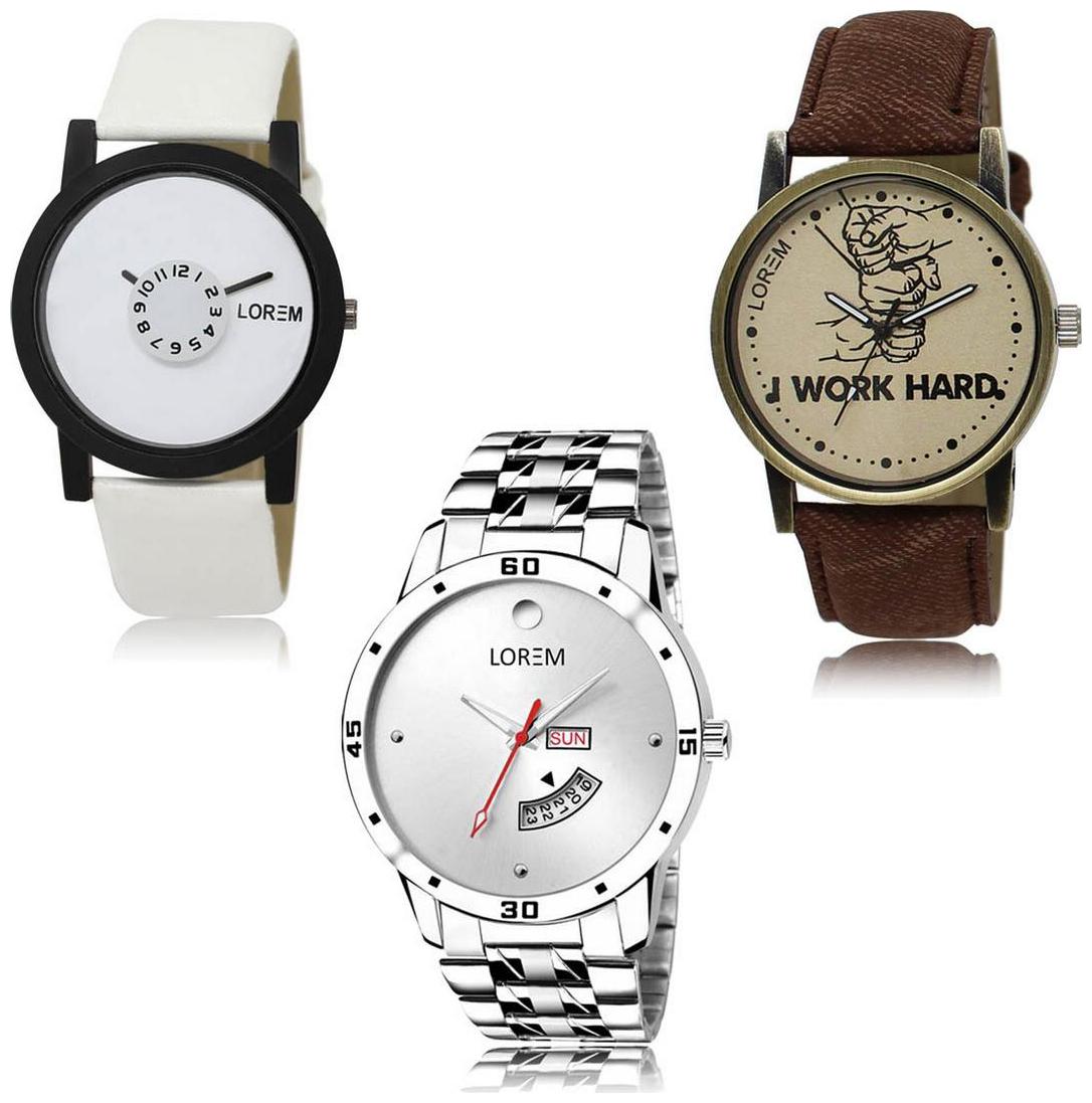 

LOREM LK-26-29-103 Day Date Function Exclusive Designer Pack of 3