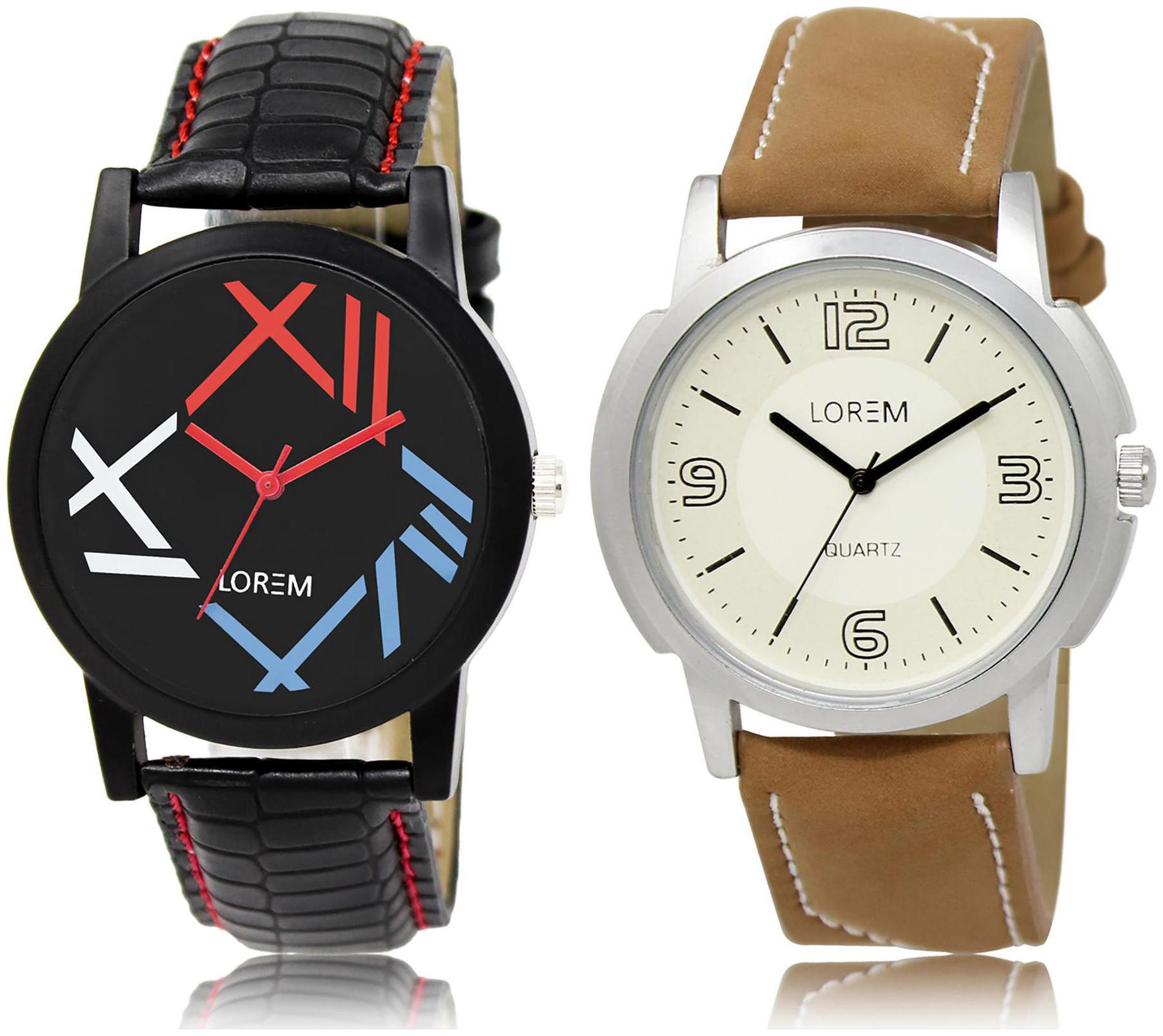 

LOREM LR12-16 Multicolor Round Boy s Leather Wrist Watch