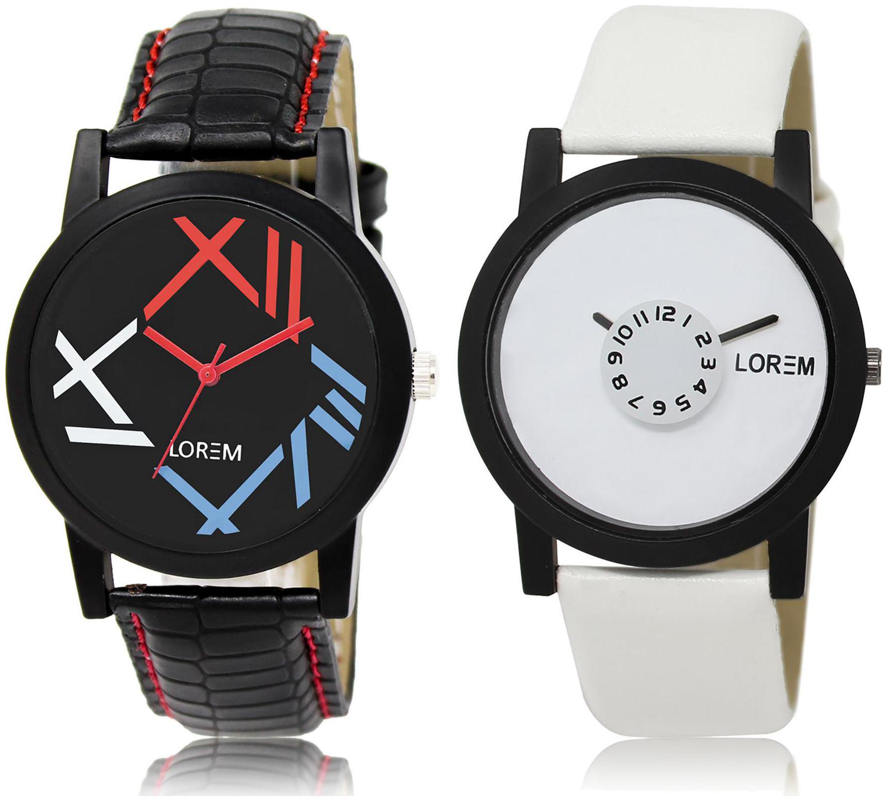 

LOREM LR12-26 Multicolor Round Boy s Leather Wrist Watch