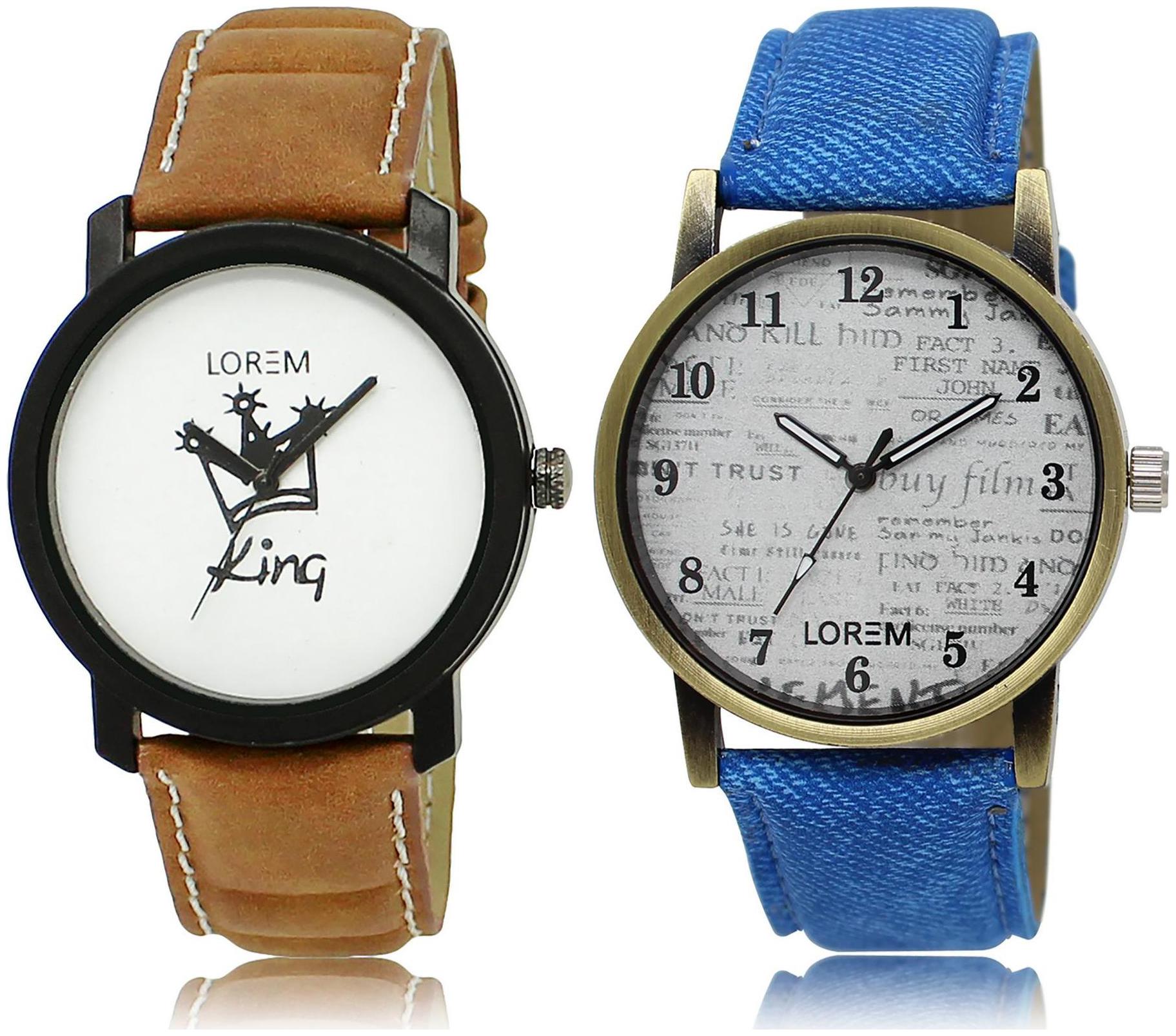 

LOREM LR18-28 White Round Boy s Leather Wrist Watch
