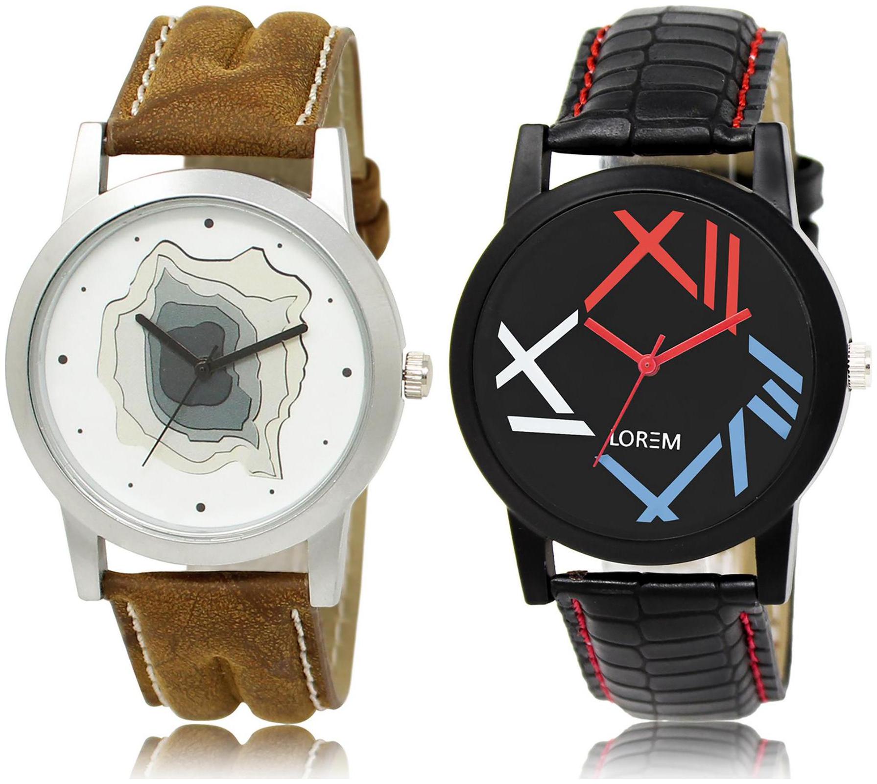 

LOREM LR9-12 Multicolor Round Boy s Leather Wrist Watch