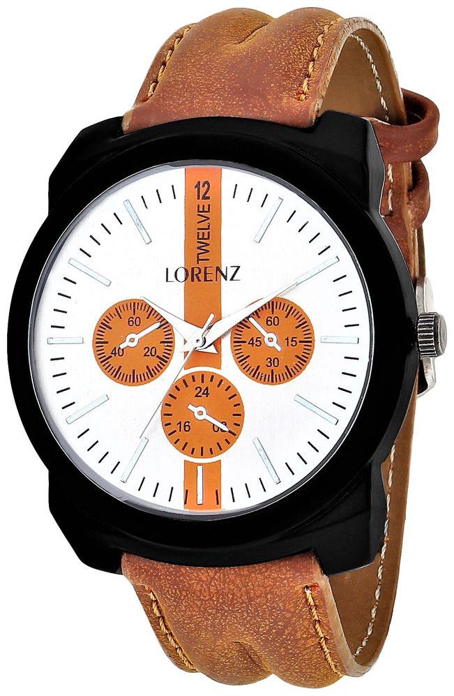 

Lorenz MK-1032A Professional Look White Dial Analog Watch For Men