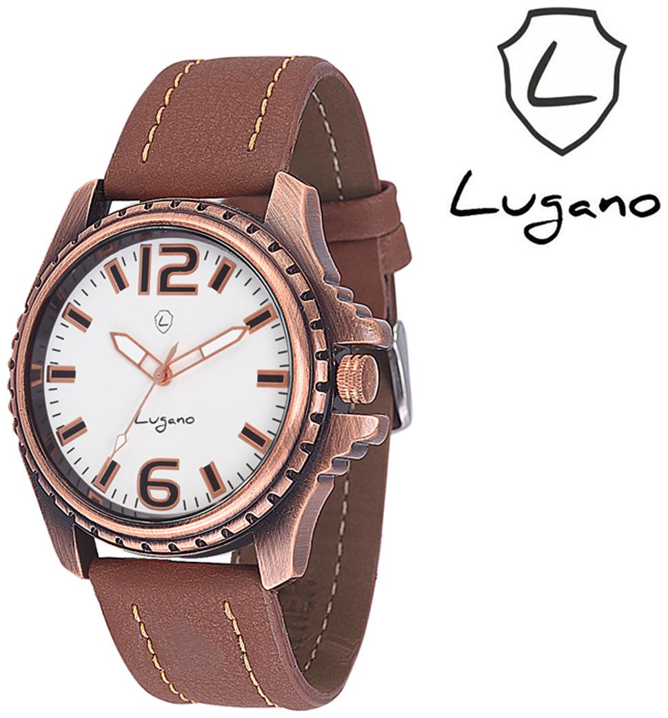

Lugano Brown Analog Watch