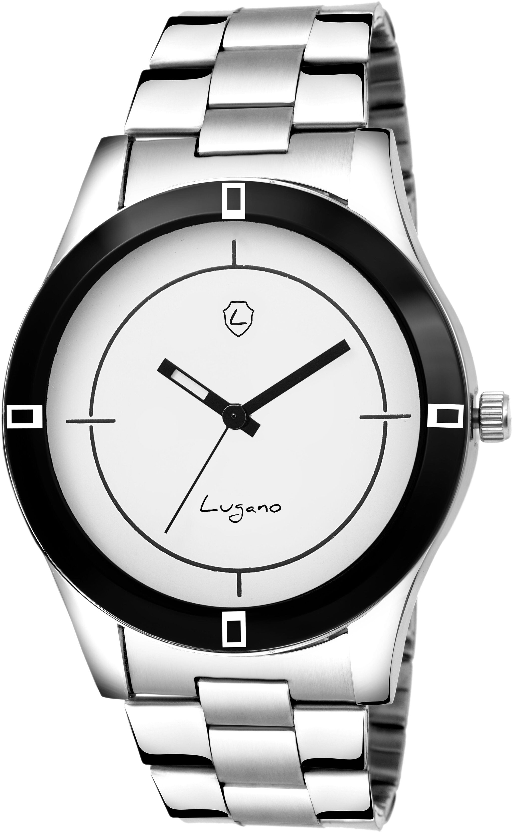 

Lugano Lg 1196 Stunning Impressive White Dial Watch - For Men