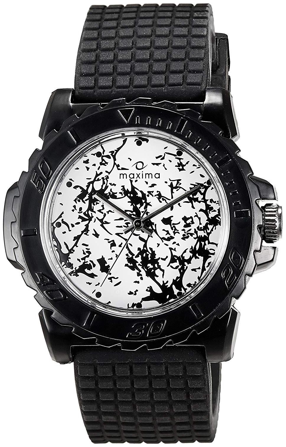 

MAXIMA Avant Garde Analog White and Black Dial Men s Watch - E-28843PPGW