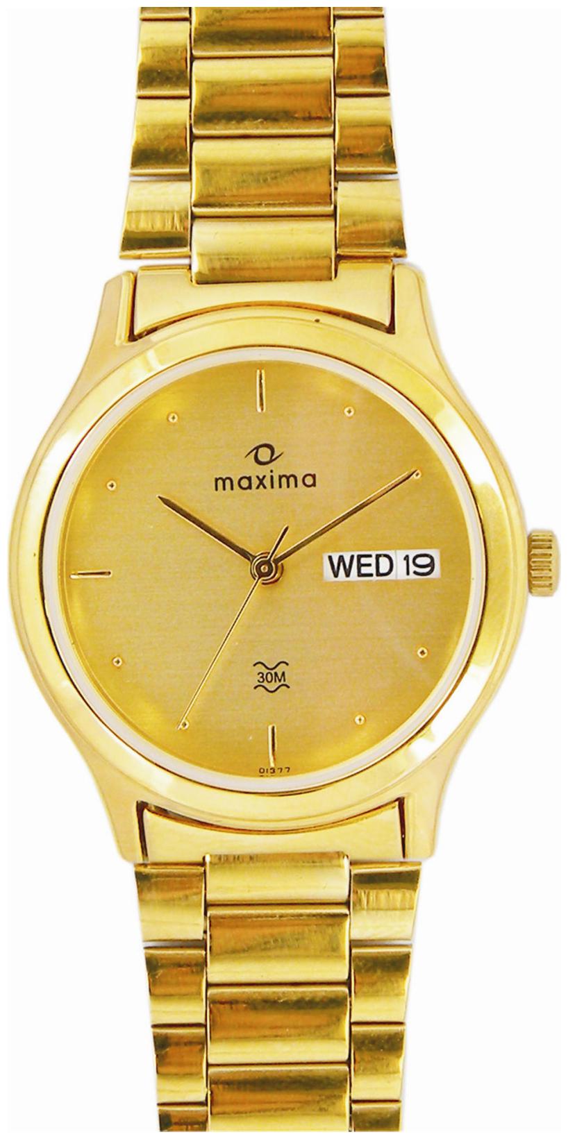

Maxima Gold Collection 01377Cmgy Men Analog Watch