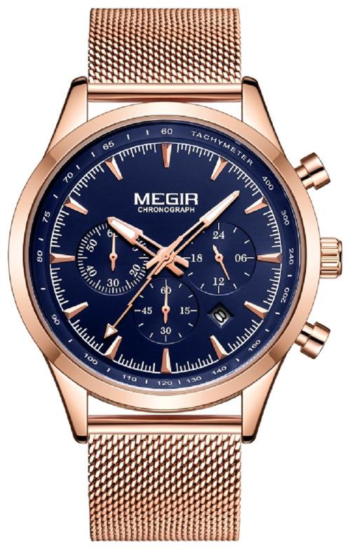 

Megir Military Sports Analog Chronograph Stainless Steel Band Quartz Watch -Ml2153