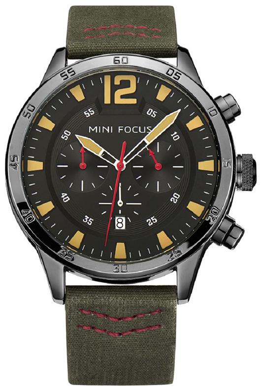 

Mini Focus Chronograph Working Subdial Analog Quartz Waterproof Nylon Strap Sport Men s Wristwatch -MF006