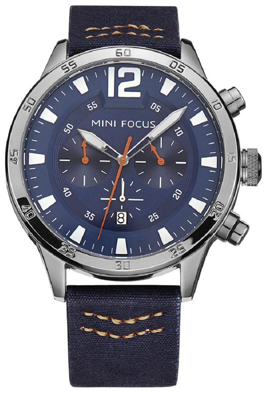 

Mini Focus Chronograph Working Subdial Analog Quartz Waterproof Nylon Strap Sport Men s Wristwatch -MF006