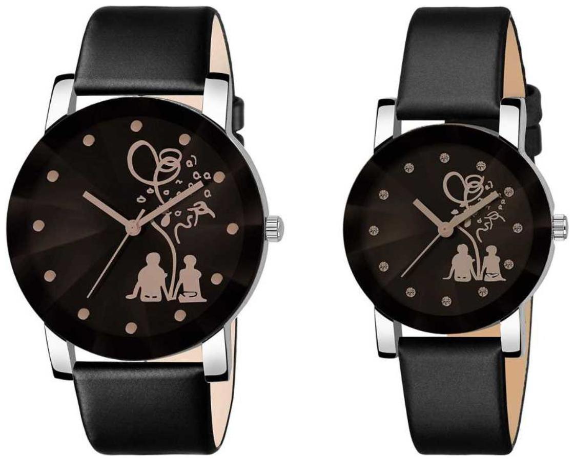 

Miss Perfect Crystal 3D Glass Couple Theme Unisex Wrist Analog Watch