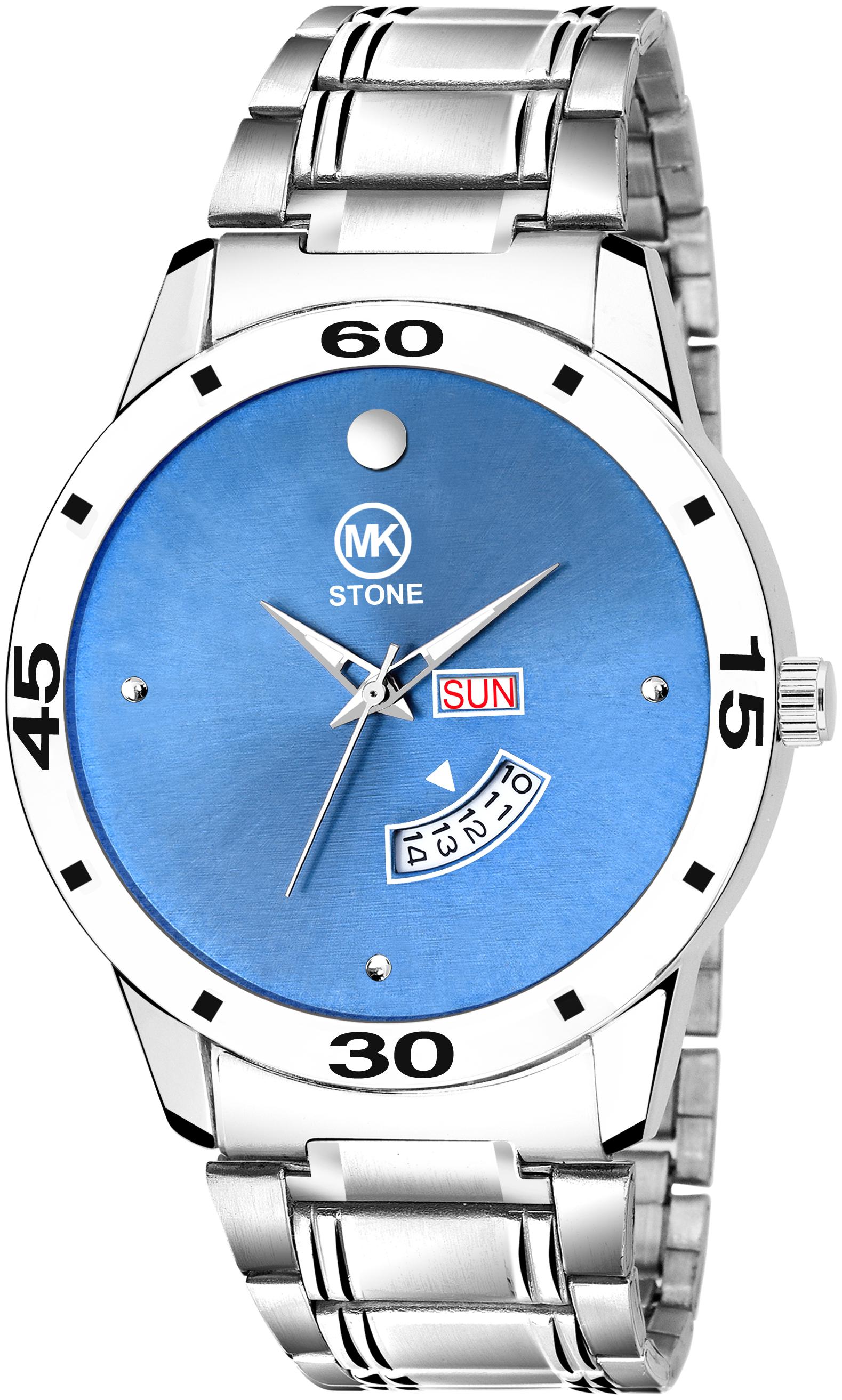 

MKSTONE 35 N BLUE DIAL DAY DATE FUNCTIONING Watch - For Men
