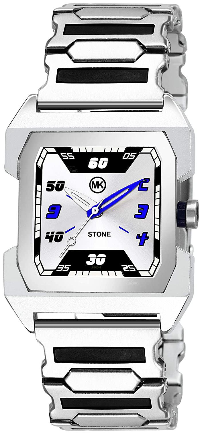 

Mkstone Analogue Squre Silver Dial Chain Men s Watch-112