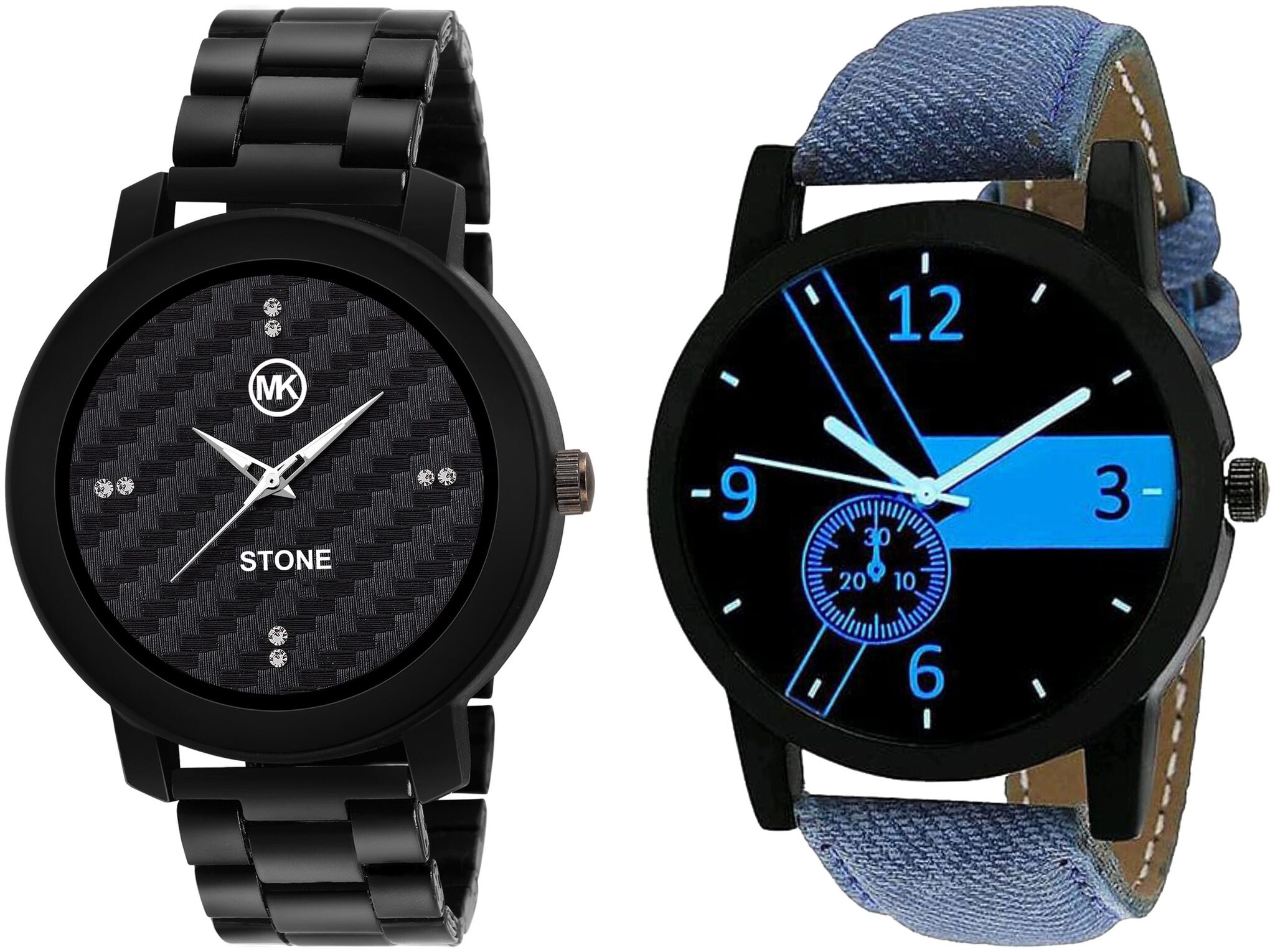 

MKSTONE Combo Pack of 2 Analog Watch - For Men-0004