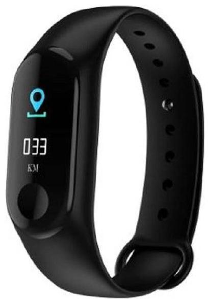 

QUXXA M3 Smart Activity Fitness Tracker Band Alarm Clock Incoming Call Feature Heart Rate Monitoring Black
