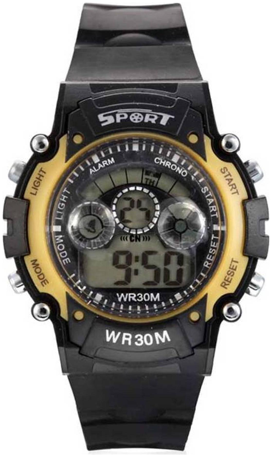 

New arrival Black Yellow Design Digital DAY DATE Sporty stylish look Watch For Boys