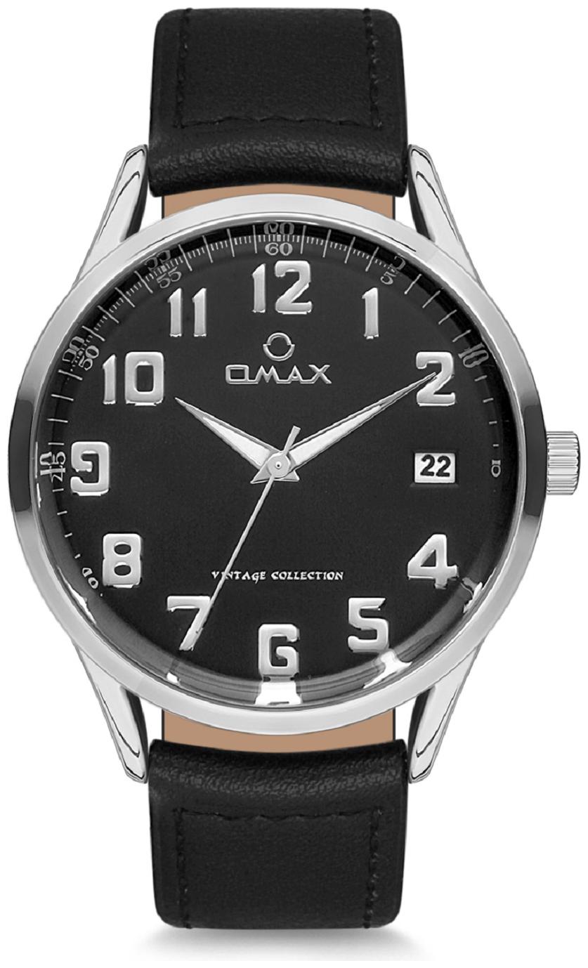 

OMAX Date Analog Black Dial Men s Watch