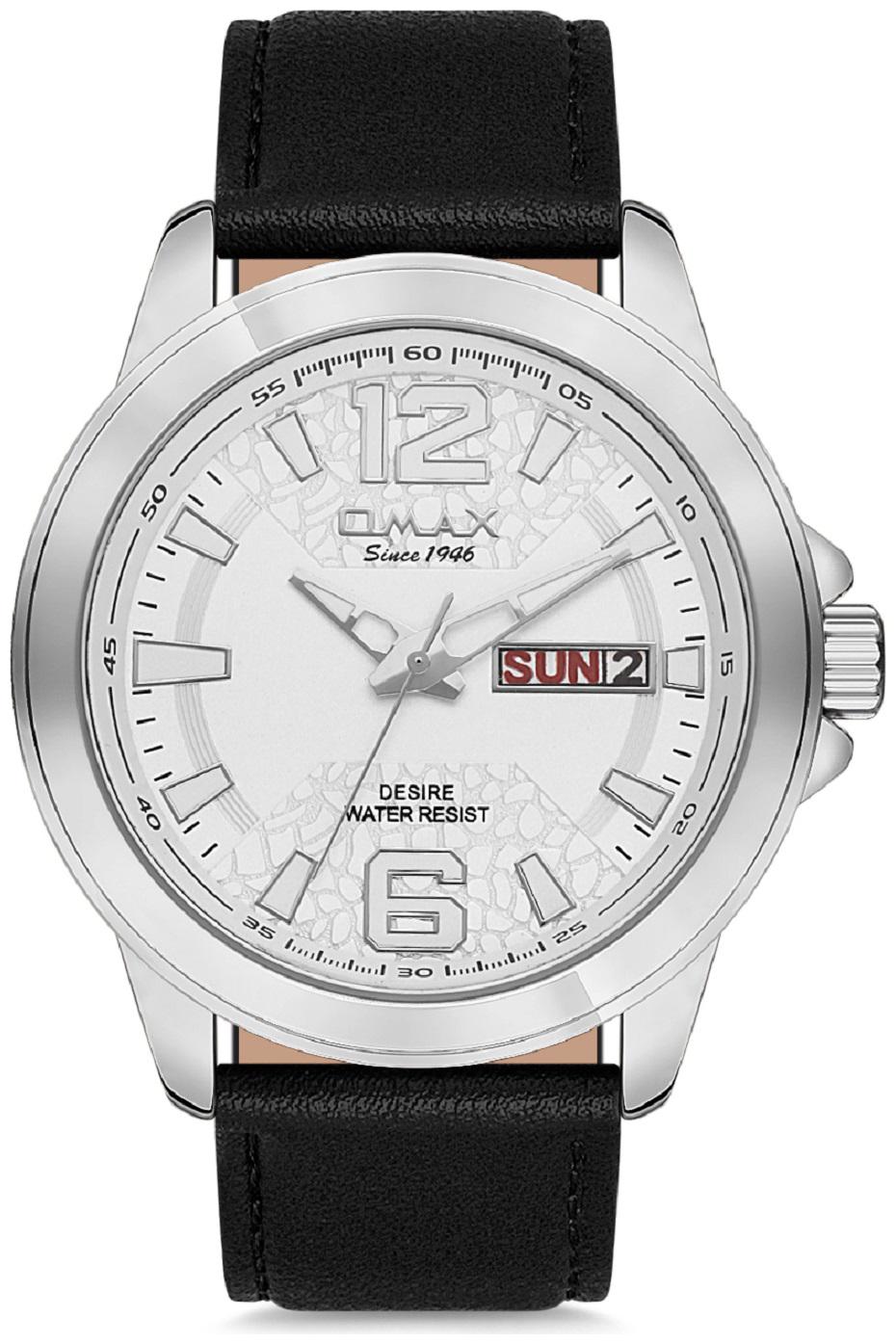 

OMAX Day Date Analog White Dial Men s Watch