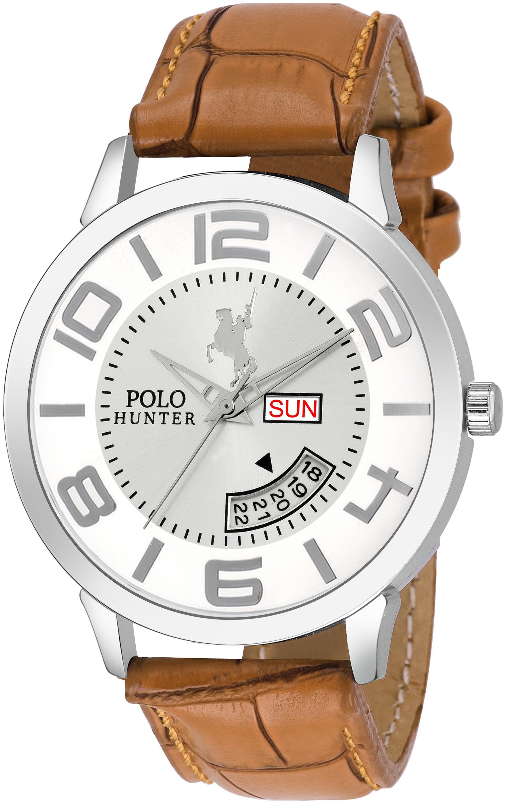 

Polo Hunter 1134-White Day and Date Men Analog Watch