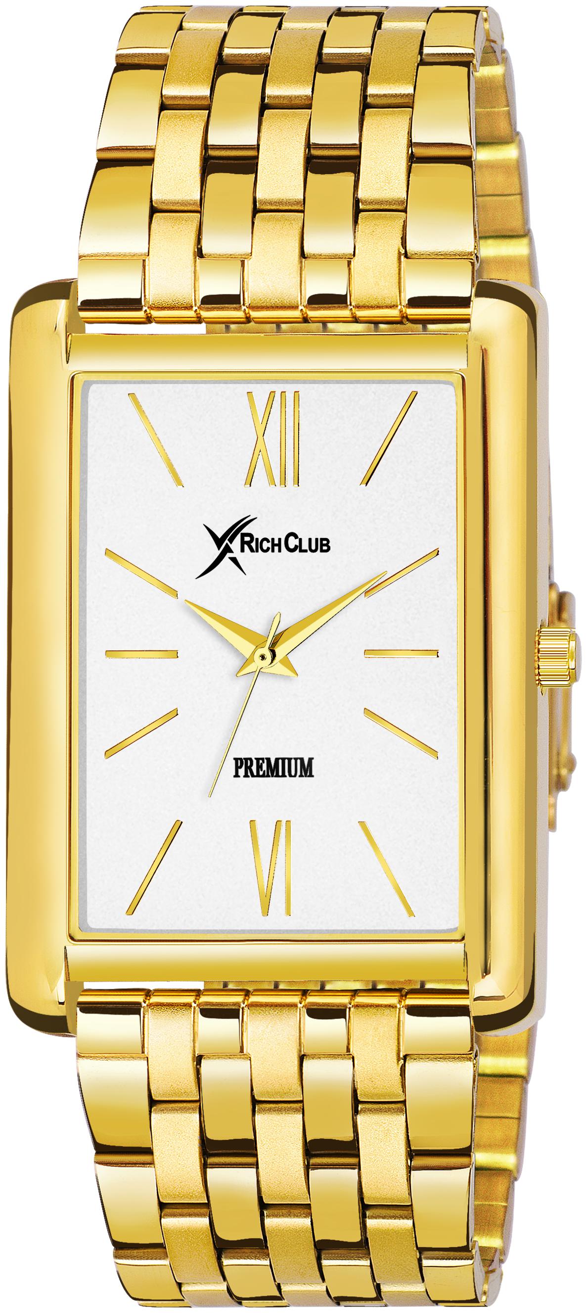 

Rich Club RC-5098 White Dial Decent Gold Plating Chain Watch for Men and Boys