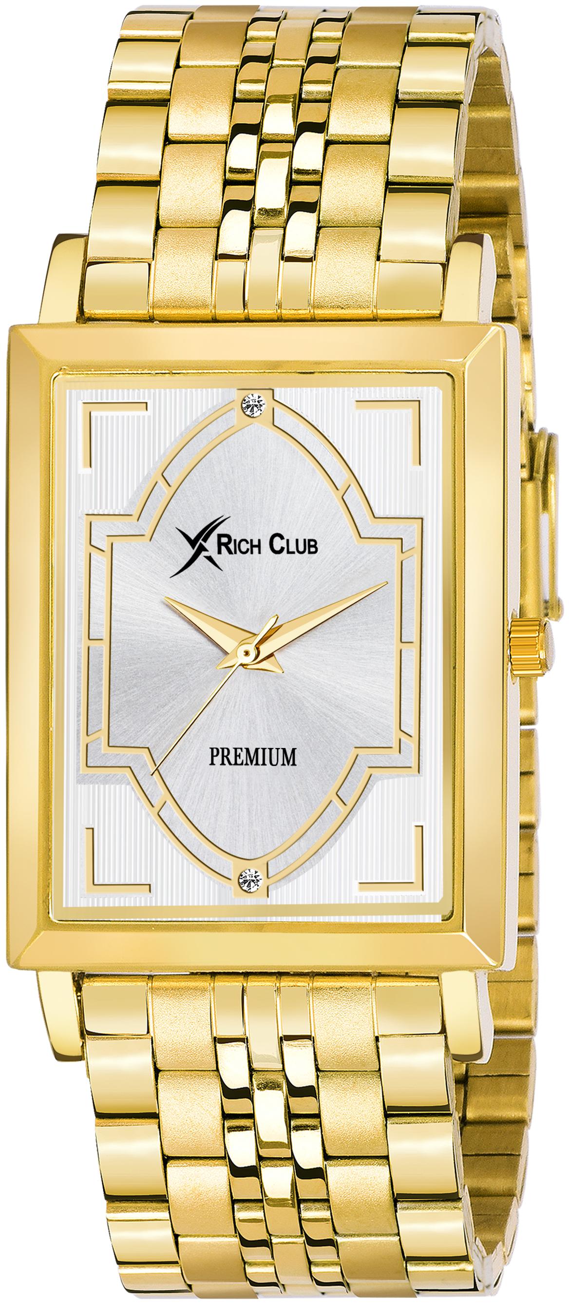 

Rich Club RC-5071 White Dial with ION Gold Plating High Quality Watch for Men and Boys