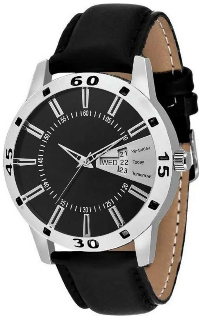 

RUSTET Analog Black Dial Day and Date Men s Watch 2022-BK