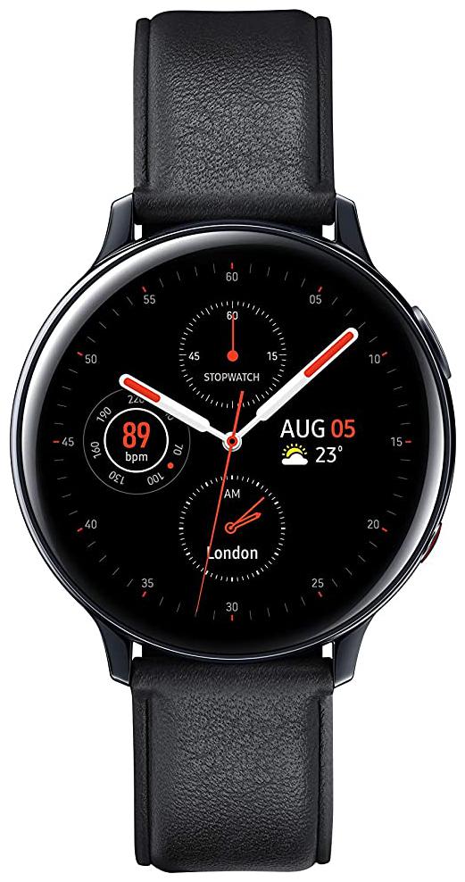 

Samsung Galaxy Watch Active 2 (Bluetooth LTE 44 mm) - Black Steel Dial Leather Straps