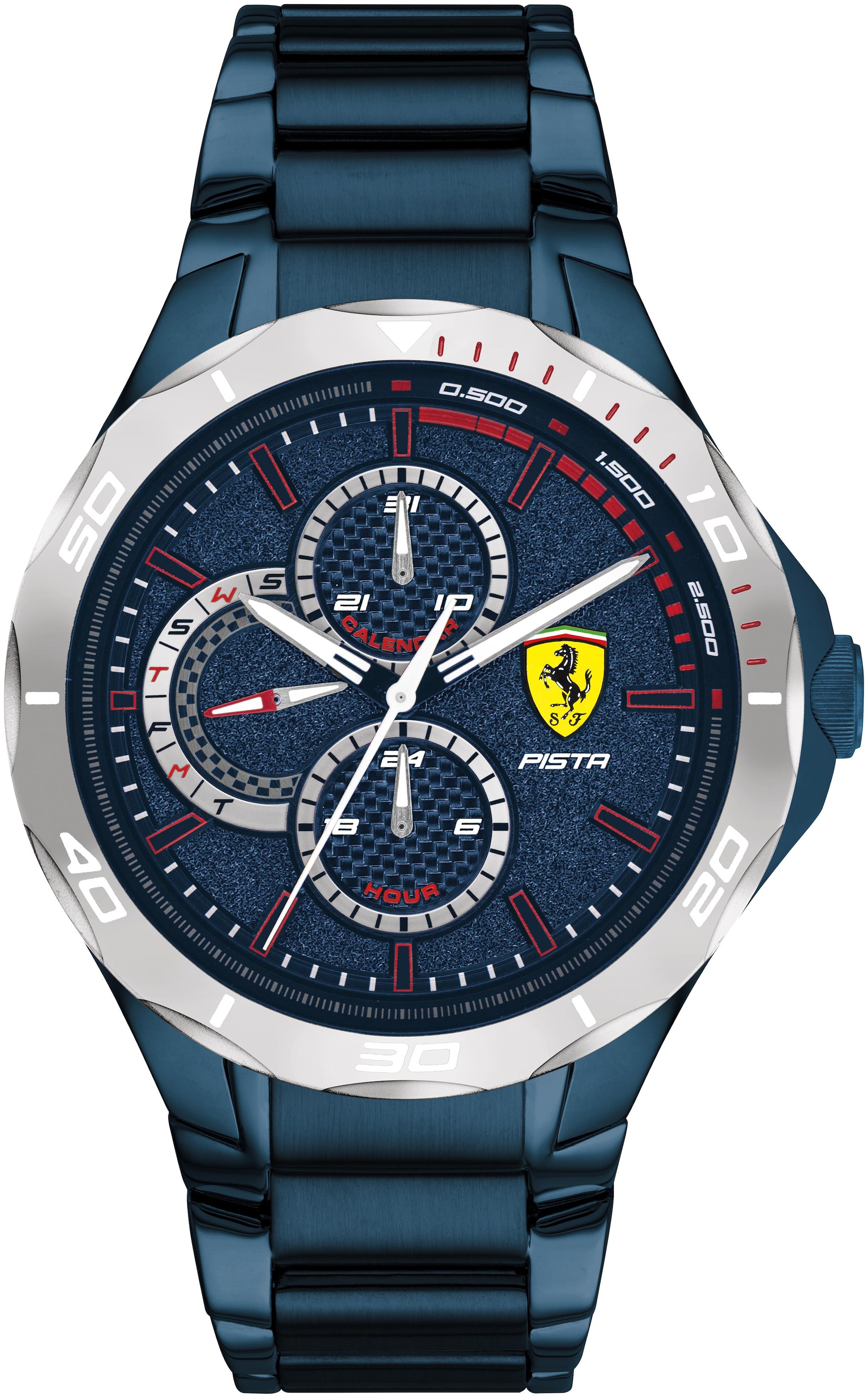 

Scuderia Ferrari Pista Analogue Blue Round Dial Men s Watch - 0830759