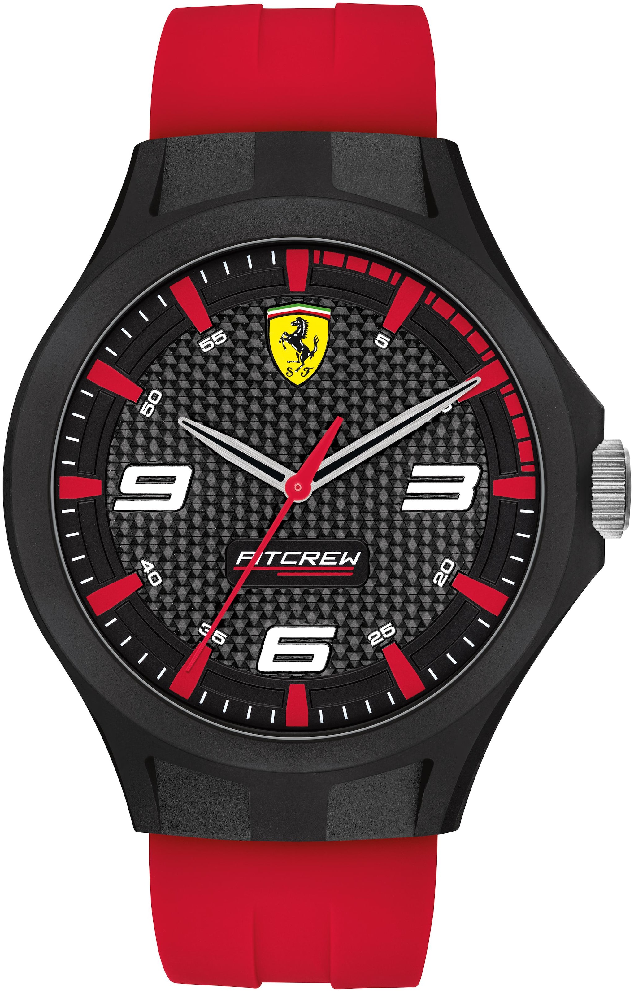 

Scuderia Ferrari Pit Crew Analogue Black Colour Round Dial Men s Watch - 0830676