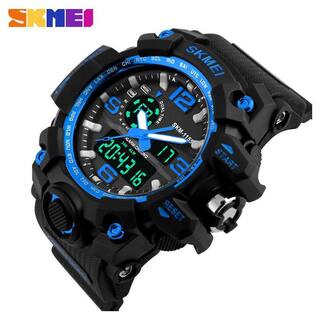 Buy Skmei 1155 Blue Outdoor Sports Dual Time Watch For Men Online At Low Prices In India Paytmmall Com