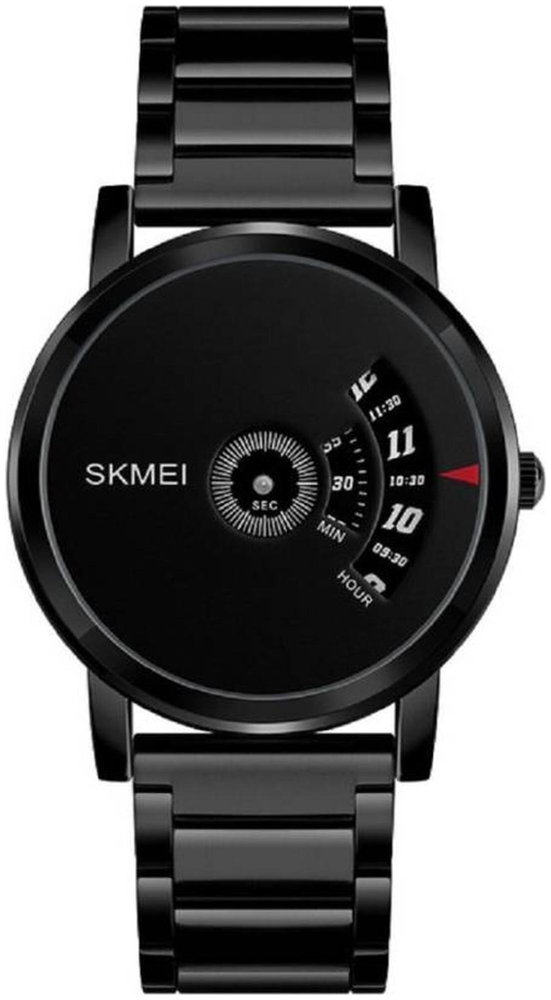 

Skmei 1260 Black Novel Rotating Second Dial Analog Watch Watch