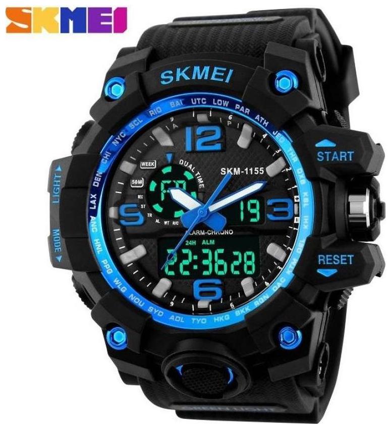 

Skmei AD1155BLUE ANADIG Analog-Digital Watch - For Men and Boys