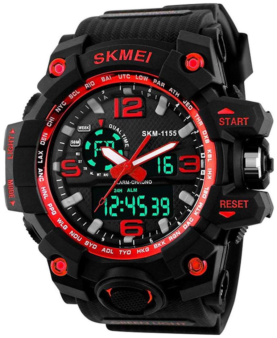 

Skmei Analog-Digital Black Dial Men s Watch-1155-Red