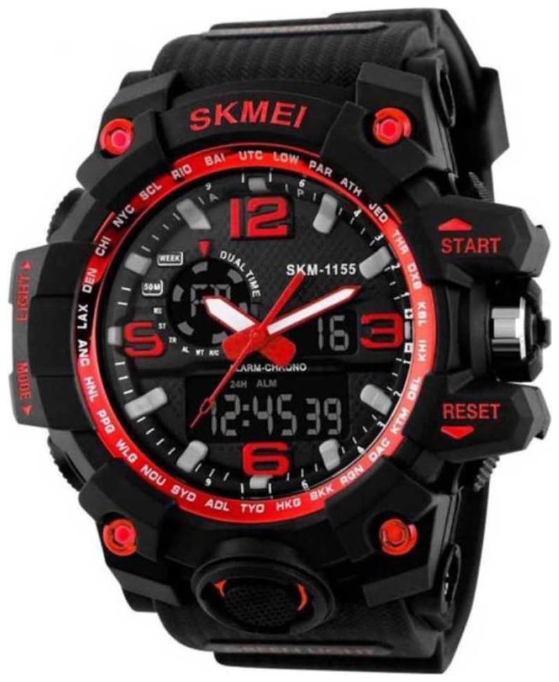 

Skmei Black Analog-Digital Watches For Men