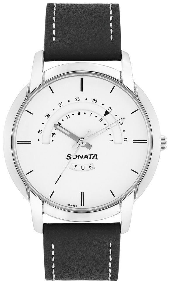 

Sonata 77031SL02 Men Analog with Day and Date Watches