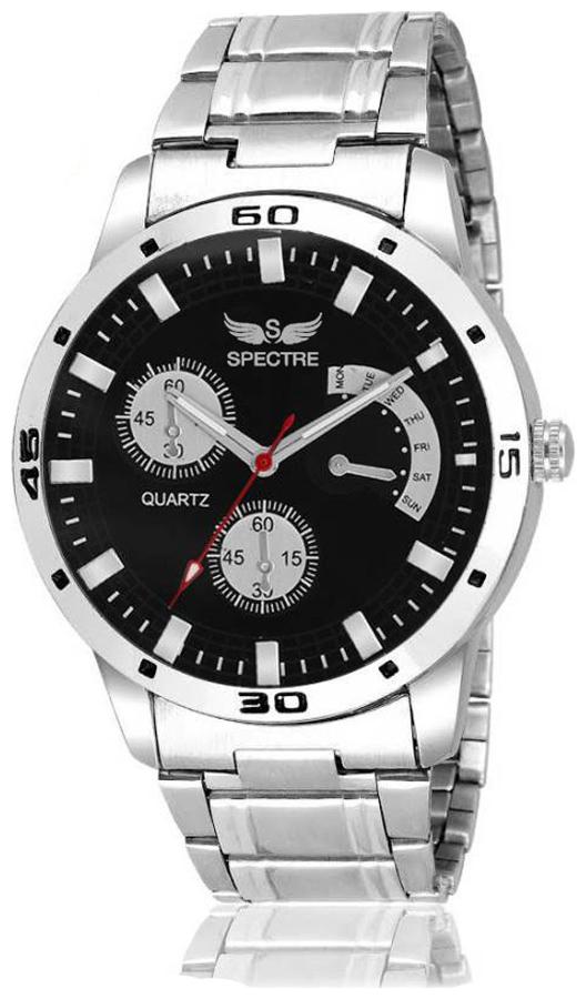 

Spectre Classy Stylish Limited Edition Party Casual Official Look Chronograph Pattern Analog Wrist Watch For Boy s Men s (Silver MC 7)