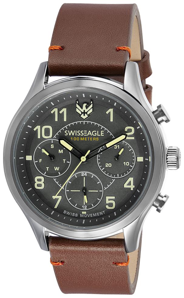 

Swiss Eagle Multifunctional Grey Dial Men s Watch