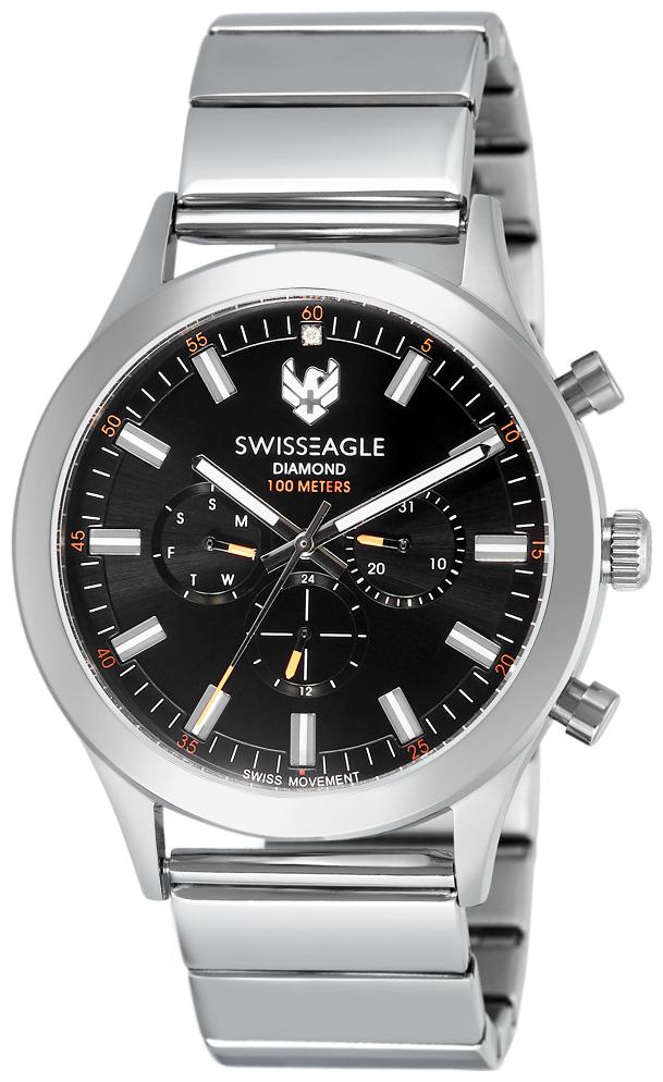 

Swiss Eagle Multifunctional Black Dial Men s Watch